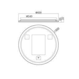Royal Bathrooms Luton 600 X 600mm Brushed Bronze Round Backlit Led Illuminated Bathroom Mirror Framed With Touch Sensor - thumbnail 7