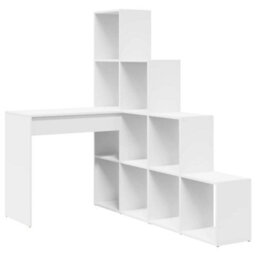 Berkfield Corner Desk White 101.5 X 149.5 X 149.5 Cm Engineered Wood - thumbnail 2