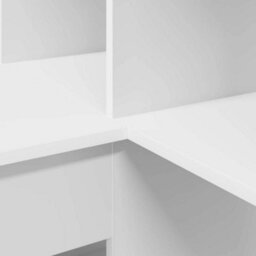 Berkfield Corner Desk White 101.5 X 149.5 X 149.5 Cm Engineered Wood - thumbnail 8