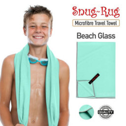 Snug Rug Microfibre Beach Towel Super Absorbent Quick Drying Lightweight Extra Large Xl 200 X 90Cm - Beech Glass Turquoise - thumbnail 3