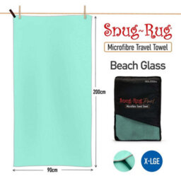 Snug Rug Microfibre Beach Towel Super Absorbent Quick Drying Lightweight Extra Large Xl 200 X 90Cm - Beech Glass Turquoise - thumbnail 8