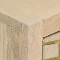 Berkfield Console Table Gold 90X30X75 Cm Solid Mango Wood - thumbnail 6