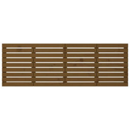 Berkfield Wall Headboard Honey Brown 166X3X63 Cm Solid Wood Pine - thumbnail 4
