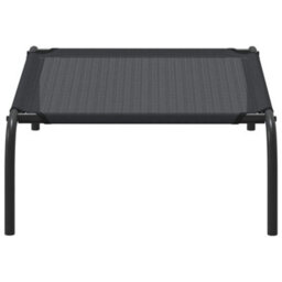 Vidaxl Elevated Dog Bed Black S Textilene - thumbnail 5