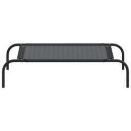 Vidaxl Elevated Dog Bed Black S Textilene - thumbnail 4