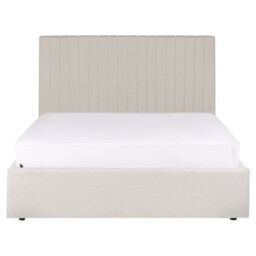 Beliani Ottoman Bed Fabric Vion 140 X 200 Cm (Eu Double) Light Beige - thumbnail 7