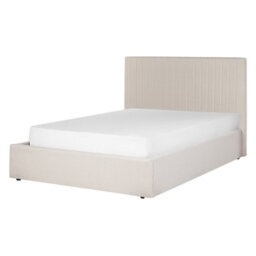 Beliani Ottoman Bed Fabric Vion 140 X 200 Cm (Eu Double) Light Beige - thumbnail 4