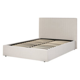 Beliani Ottoman Bed Fabric Vion 140 X 200 Cm (Eu Double) Light Beige - thumbnail 6