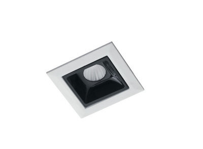 Luminosa Lighting Luminosa Sinkro Led Aluminum Recessed Downlight Anti Glare, White, Black, 4000K, 2W