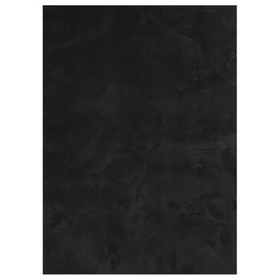 Berkfield Modern Rug Huarte Short Pile Soft And Washable Black 160X230 Cm