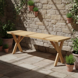 2Pcs Wooden Table Legs Desk Table Bench Furniture X-Shaped Frame Legs Diy - thumbnail 6