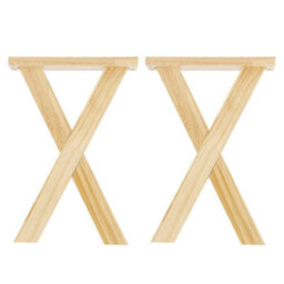 2Pcs Wooden Table Legs Desk Table Bench Furniture X-Shaped Frame Legs Diy - thumbnail 1