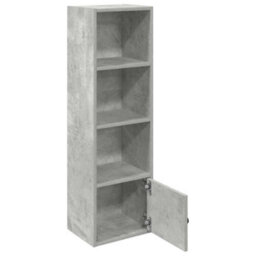 Berkfield Durable Bookcase Concrete Grey 31X24X102 Cm Engineered Wood - thumbnail 4