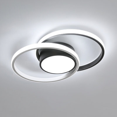 Pheashine Led Ceiling Light, Black Round Led Ceiling Light 6500K White,suitable For Living Room, Bedroom, Hallway,40Cm - image 1
