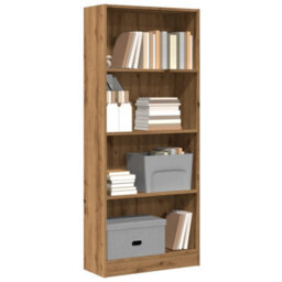 Vidaxl Bookcase Artisian Oak 60X24X143 Cm Engineered Wood