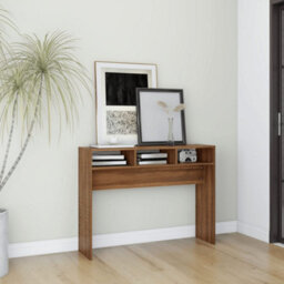 Vidaxl Console Table Brown Oak 105X30X80 Cm Engineered Wood - thumbnail 1
