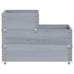 Berkfield 3-Tier Raised Bed Grey 120X80 Cm Solid Wood Pine - thumbnail 4
