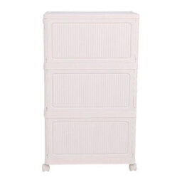 3 Tier Plastic Shoe Storage Box Tower Unit - thumbnail 5