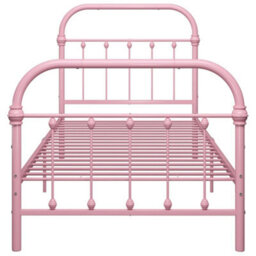 Berkfield Bed Frame Pink Metal 90X200 Cm - thumbnail 4