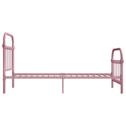 Berkfield Bed Frame Pink Metal 90X200 Cm - thumbnail 3