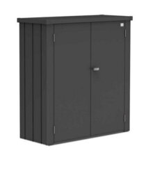 Biohort High Quality 4Ft X 2Ft Romeo Garden Patio Locker - Metallic Dark Grey - thumbnail 1