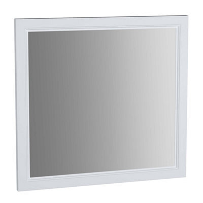 Vitra Valarte Bathroom Traditional Square Flat Mirror 8000mm Matte White - image 1