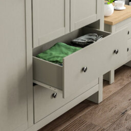 Lassic Vida Designs Arlington Grey 3 Door 2 Drawer Wardrobe (H)1800mm (W)1090mm (D)520mm - thumbnail 6