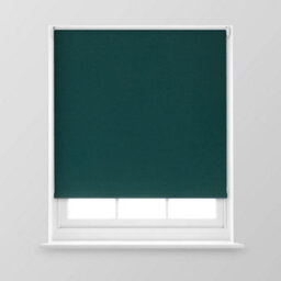 A.unique Home Premium Trimmable Thermal Blackout Roller Window Blind - 3Ft - Dark Green - 90Cm (W) X 170Cm (L) - thumbnail 1
