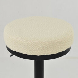 Lakeland Furniture Lorrel Cream Boucle Black Adjustable Base Bar Stool - thumbnail 7