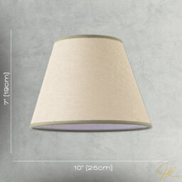 Happy Homewares Classic Rattan Tweed Lamp Shade With Olive Green Cotton Fabric Trims - thumbnail 7