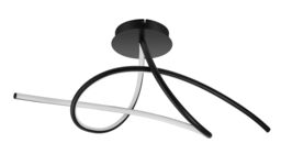 GoodHome Cleve Matt Metal & Plastic Black Led Ceiling Light - thumbnail 3