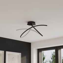 GoodHome Cleve Matt Metal & Plastic Black Led Ceiling Light - thumbnail 5