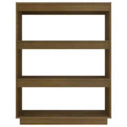 Berkfield Book Cabinet/room Divider Honey Brown 80X35X103 Cm Solid Pinewood - thumbnail 5