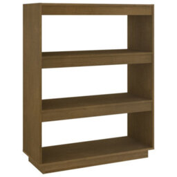 Berkfield Book Cabinet/room Divider Honey Brown 80X35X103 Cm Solid Pinewood - thumbnail 2