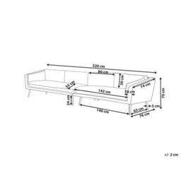Beliani Garden Sofa 4 Seater Loretello Beige - thumbnail 3