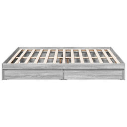 Berkfield Bed Frame With Drawers Without Mattress Grey Sonoma 200X200 Cm - thumbnail 5