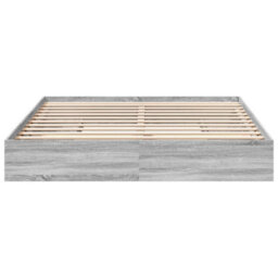 Berkfield Bed Frame With Drawers Without Mattress Grey Sonoma 200X200 Cm - thumbnail 4