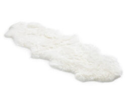 Uk Homeliving Ivory Two Piece Longwool Genuine Sheepskin Rug 180Cm - thumbnail 2