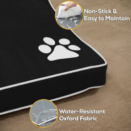 istyle mode Super Soft Cosy Black Extra-Large Dog Beds Cushion Water Resistant Mattresses Washable Zipped Cover With Cushion - thumbnail 2