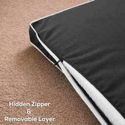 istyle mode Super Soft Cosy Black Extra-Large Dog Beds Cushion Water Resistant Mattresses Washable Zipped Cover With Cushion - thumbnail 3