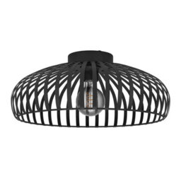 Eglo Mogano 3 Wireframe Black Flush Ceiling Light 43 Cm - thumbnail 3