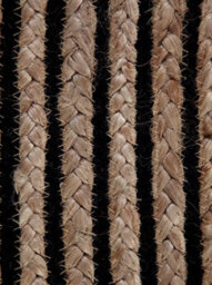 Second Nature Online Chakkar Dark Stripe Square Jute Beige Black Rug / 150Cm X 150 Cm - thumbnail 3