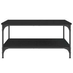 Berkfield Stylish Coffee Table Black 80X80X40 Cm Engineered Wood - thumbnail 5
