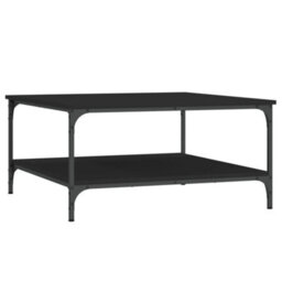 Berkfield Stylish Coffee Table Black 80X80X40 Cm Engineered Wood - thumbnail 6