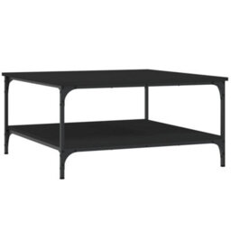 Berkfield Stylish Coffee Table Black 80X80X40 Cm Engineered Wood - thumbnail 1