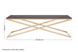 Orsina Montril Glass Top Criss Cross Coffee Table - thumbnail 4