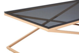 Orsina Montril Glass Top Criss Cross Coffee Table - thumbnail 3