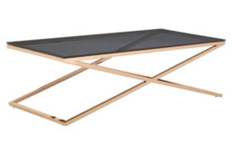 Orsina Montril Glass Top Criss Cross Coffee Table - thumbnail 2