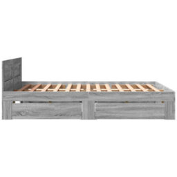 Berkfield Bed Frame With Headboard Without Mattress Grey Sonoma 160X200 Cm - thumbnail 6