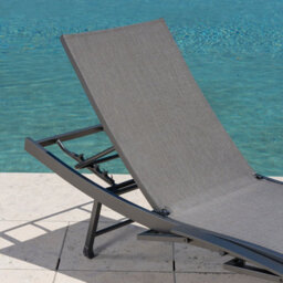 Xample Sunvilla Sling Wave Sun Lounger Set Of 2 - Adjustable Folding Arms, Weather-Resistant Phifertex Fabric, Lightweight Aluminium - thumbnail 6